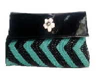 Green and Black Stripe bag